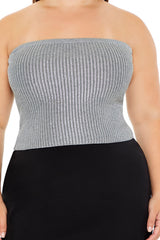 Plus Size Metallic Tube Top - Forever 21