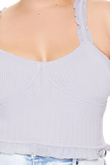 Plus Size Ruffle Sweater-Knit Cami - Forever 21