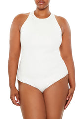 Plus Size Crisscross Sweater-Knit Bodysuit - Forever 21