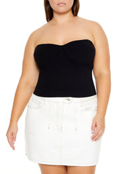 Plus Size Sweater-Knit Tube Top - Forever 21