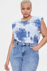 Padded Tie-Dye Muscle Tee - Forever 21