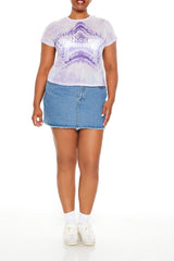 Plus Size Keep Shining Tie-Dye Tee - Forever 21