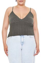 Plus Size Sweater-Knit Cami - Forever 21