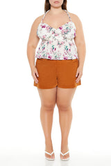 Plus Size Floral Print T-Back Cami - Forever 21
