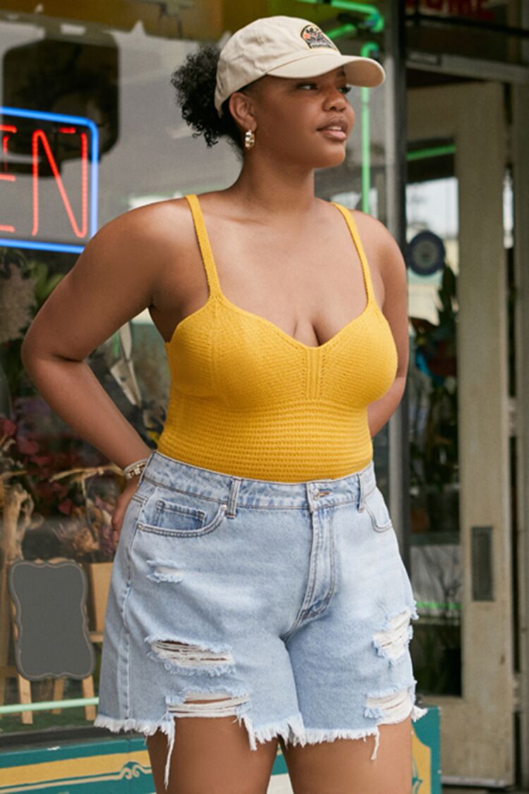 Plus Size Sweater-Knit Cropped Cami - Forever 21