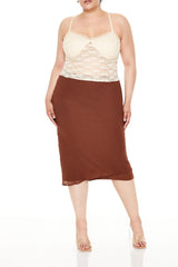 Plus Size Sheer Lace Cami - Forever 21