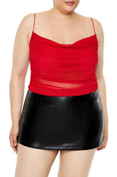 Plus Size Clip Dot Cowl Cami - Forever 21
