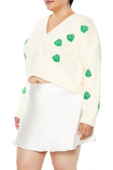 Plus Size Christmas Tree Cardigan Sweater - Forever 21