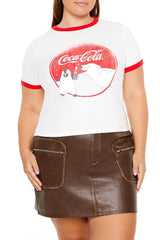 Plus Size Coca-Cola Ringer Baby Tee - Forever 21