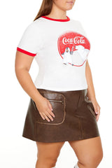 Plus Size Coca-Cola Ringer Baby Tee - Forever 21