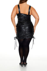 Plus Size Lace-Up Mini Dress - Forever 21