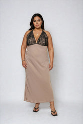Plus Size Chiffon Halter Slip Maxi Dress - Forever 21
