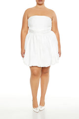 Plus Size Bubble-Hem Mini Dress - Forever 21