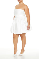 Plus Size Bubble-Hem Mini Dress - Forever 21