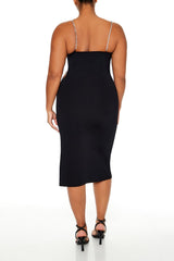 Plus Size Faux Gem Midi Sweater Dress - Forever 21