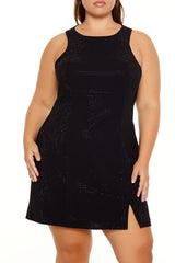Plus Size Rhinestone Mini Dress - Forever 21