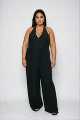 Plus Size Halter Wide-Leg Jumpsuit - Forever 21