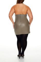 Plus Size Cowl Halter Mini Dress - Forever 21