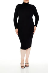 Plus Size Faux Gem Midi Sweater Dress - Forever 21