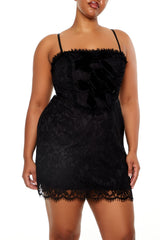 Plus Size Eyelash Lace Mini Dress - Forever 21