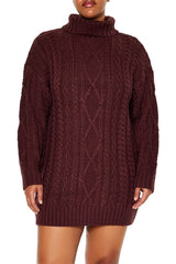 Plus Size Turtleneck Mini Sweater Dress - Forever 21