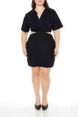 Plus Size Surplice Cutout Mini Dress - Forever 21