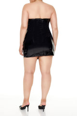 Plus Size Faux Leather Tube Mini Dress - Forever 21