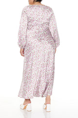 Plus Size Satin Floral Maxi Dress - Forever 21