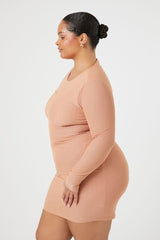 Plus Size Rhinestone Mesh Dress - Forever 21