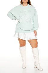 Plus Size Beaded Aquarius Pullover - Forever 21