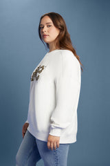Plus Size Lee Embellished French Terry Pullover - Forever 21