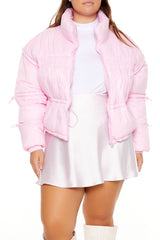 Plus Size Cropped Puffer Jacket - Forever 21