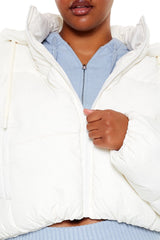 Plus Size Hooded Puffer Jacket - Forever 21