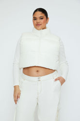 Plus Size Cropped Puffer Vest - Forever 21