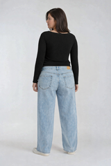 Plus Size Distressed Wide-Leg Jeans - Forever 21