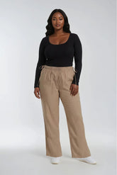 Plus Size Wide-Leg Side-Drawstring Pants - Forever 21