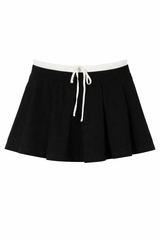 Plus Size Pleated Drawstring Mini Skort - Forever 21
