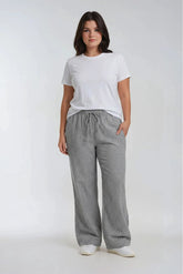 Plus Size Pinstriped Drawstring Pants - Forever 21
