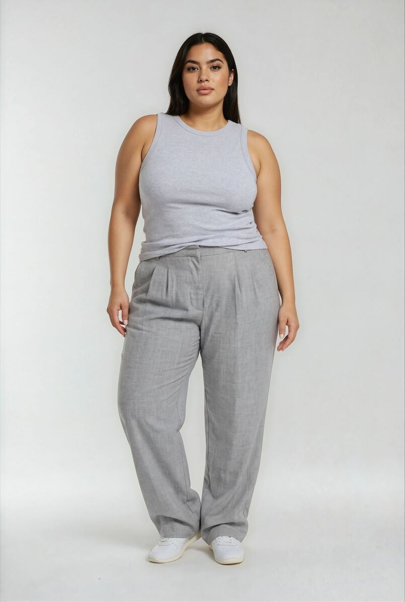 Plus Size Pleated Wide-Leg Pants - Forever 21