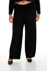 Plus Size Wide-Leg Sweater-Knit Pants - Forever 21