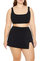 Plus Size Tulip-Hem Mini Skirt - Forever 21