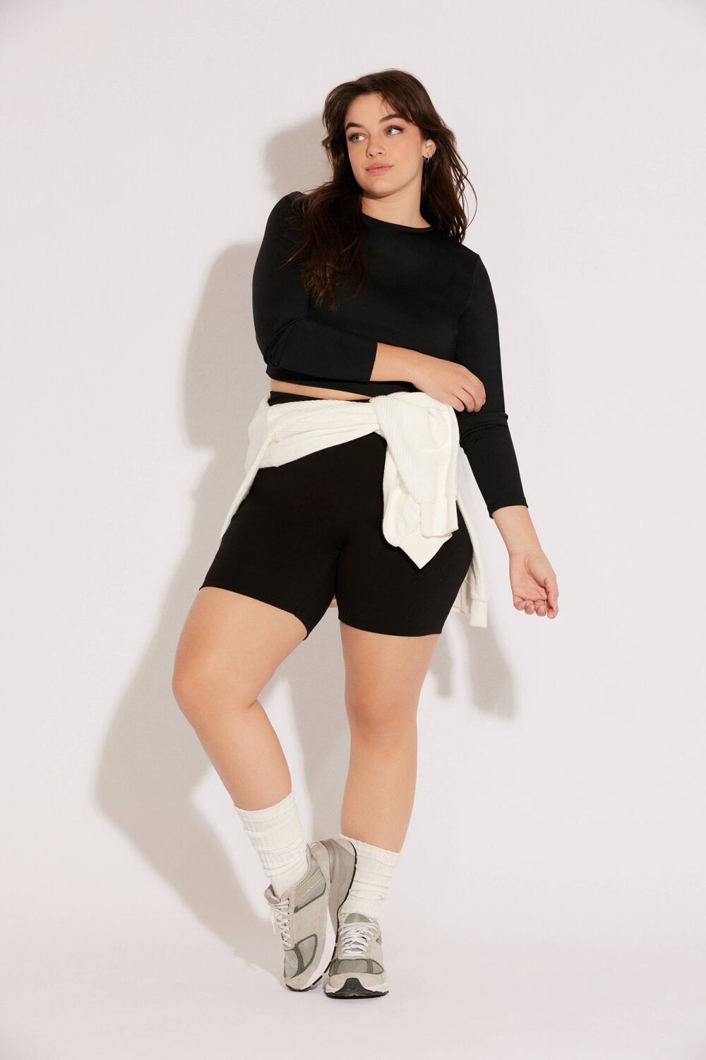 Plus Size Cotton Biker Shorts - Forever 21