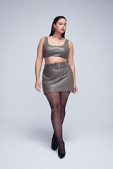 Plus Size Belted Mini Skirt - Forever 21