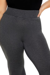 Plus Size Sweater-Knit Flare Pants - Forever 21