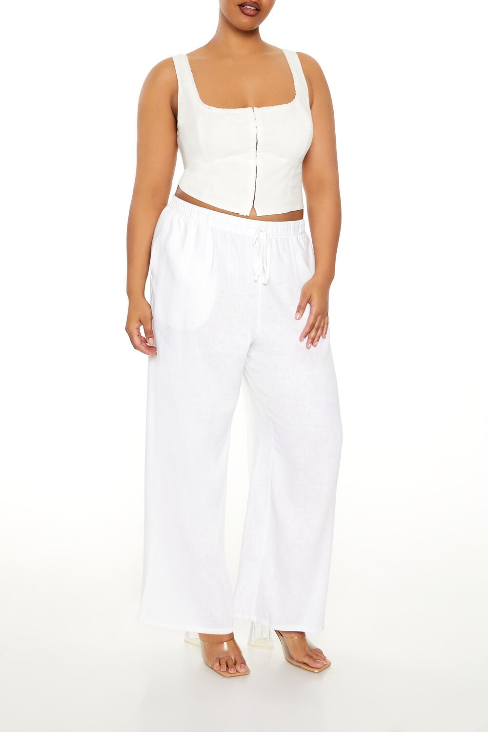 Plus Size Wide-Leg Drawstring Pants - Forever 21