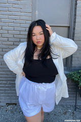 Plus Size Paperbag High-Rise Shorts - Forever 21