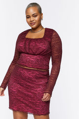 Plus Size Lace Mini Skirt - Forever 21