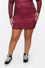 Plus Size Lace Mini Skirt - Forever 21