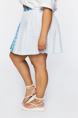 Plus Size Reworked Plaid Mini Skirt - Forever 21