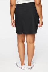 Plus Size Linen-Blend Mini Skirt - Forever 21